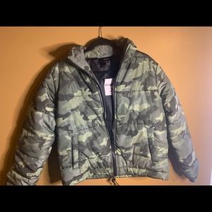 Camouflage Puffer Coat